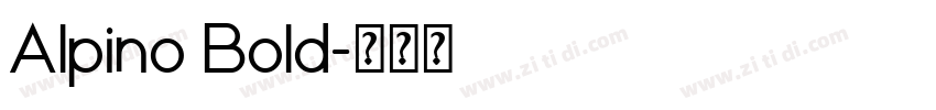 Alpino Bold字体转换